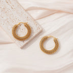 Collection Bijoux de l'Olympe : Méduse, Créoles Serpent Éternel acier inoxydable