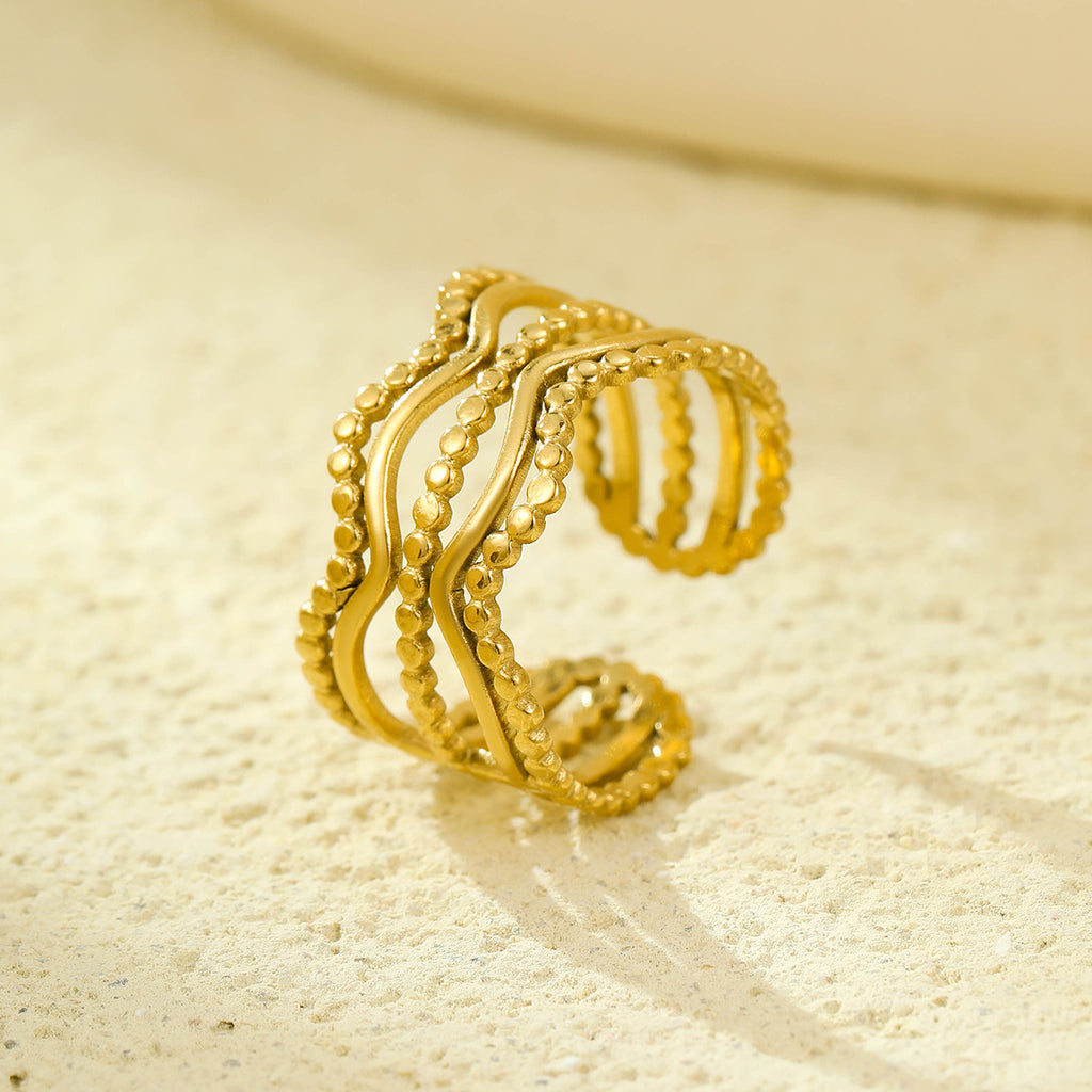 Collection Bijoux de l'Olympe : Orion, Bagues Les Comètes ajustables en acier inoxydable