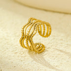 Collection Bijoux de l'Olympe : Orion, Bagues Les Comètes ajustables en acier inoxydable