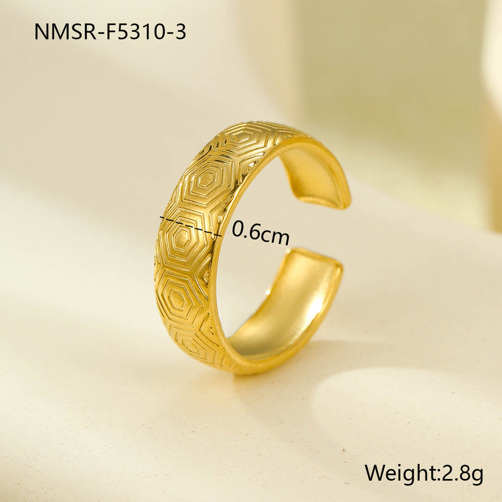 Collection Bijoux de l'Olympe : Orion, Bagues Les Comètes ajustables en acier inoxydable