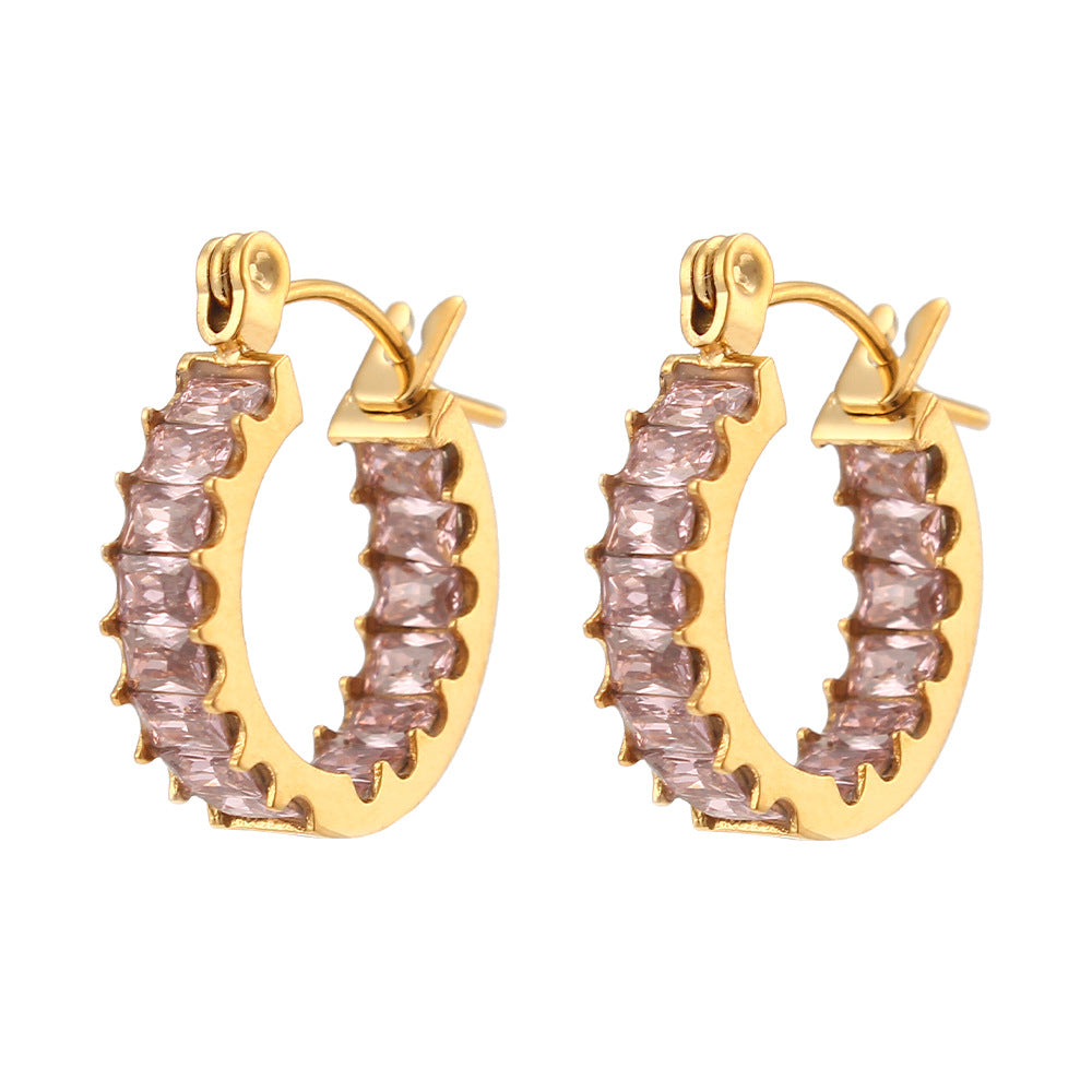 Collection Océan : Lysandra, Boucles d’oreilles colorés en acier inoxydable