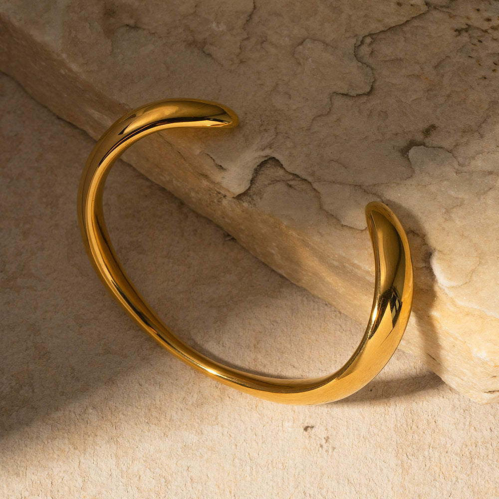 Collection Océan, Bracelet épais L'Elégance en acier inoxydable