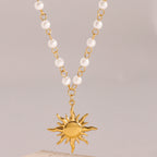 Collection Eclipse : Néréa, Collier Perle chaine acier inoxydable