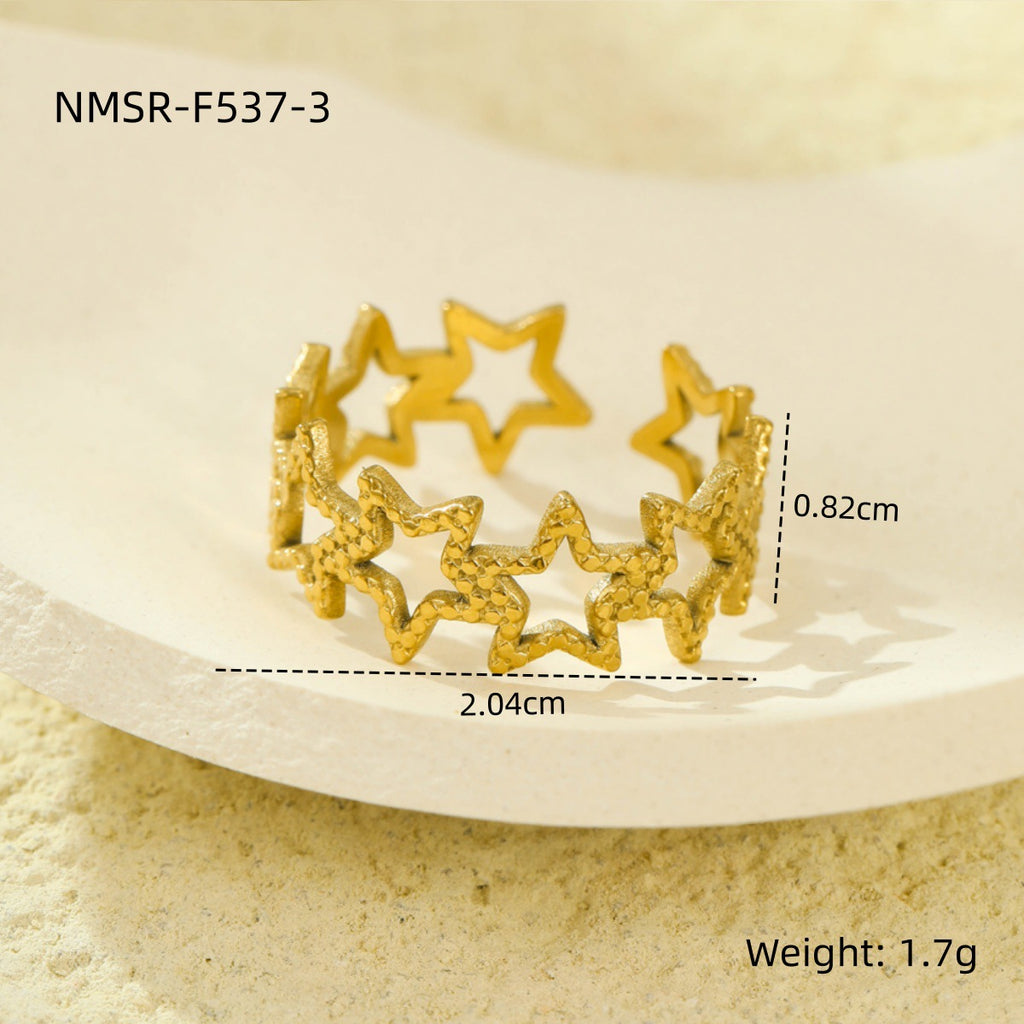 Collection Bijoux de l'Olympe : Orion, Bagues Les Comètes ajustables en acier inoxydable