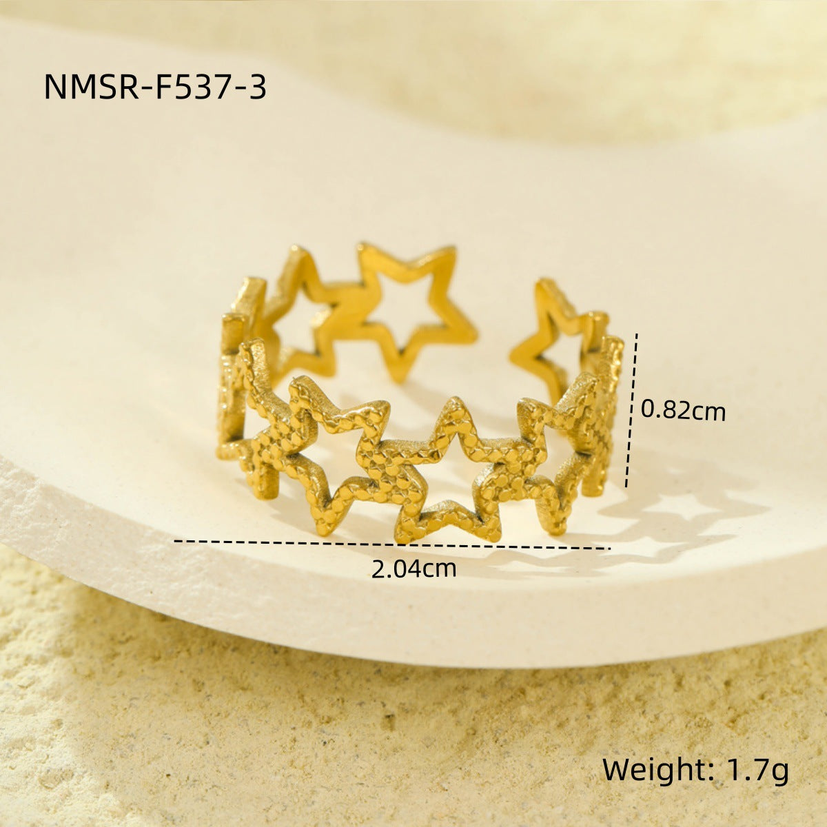 Collection Bijoux de l'Olympe : Orion, Bagues Les Comètes ajustables en acier inoxydable