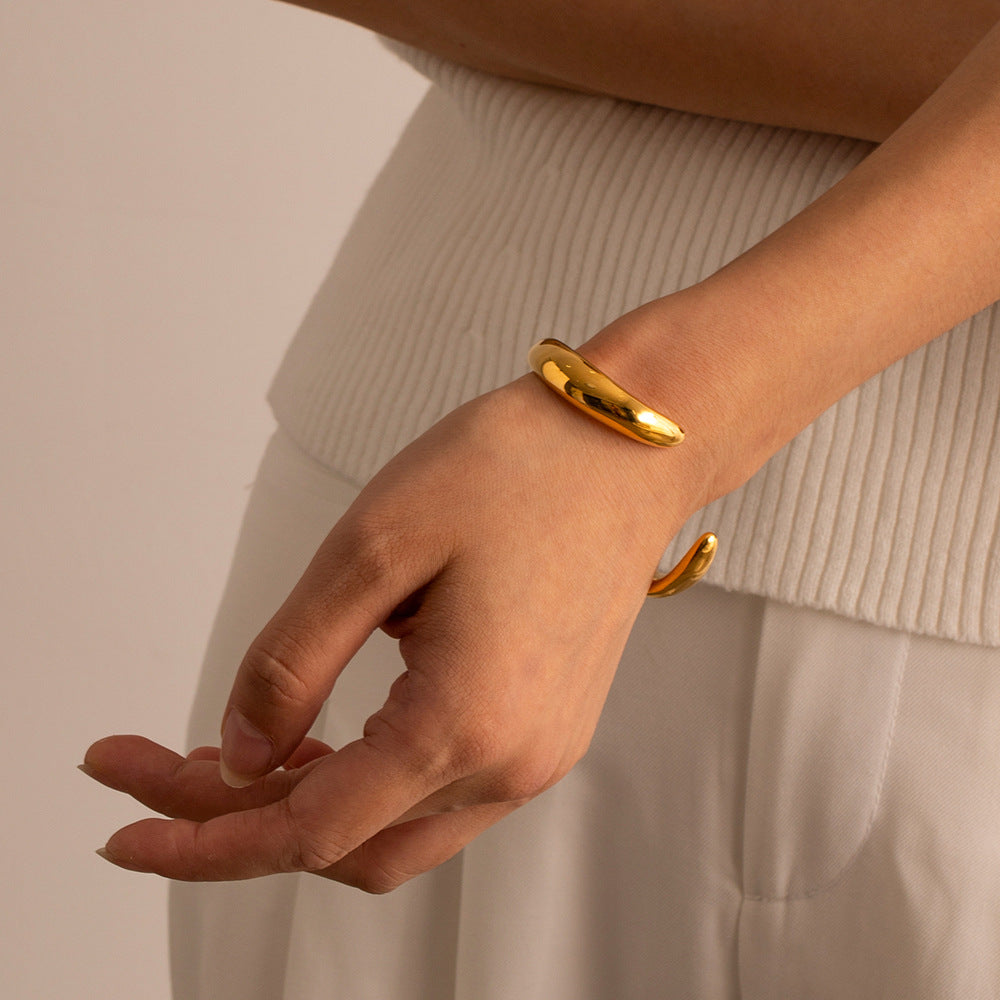 Collection Océan, Bracelet épais L'Elégance en acier inoxydable
