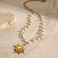 Collection Eclipse : Néréa, Collier Perle chaine acier inoxydable