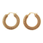 Collection Bijoux de l'Olympe : Méduse, Créoles Serpent Éternel acier inoxydable